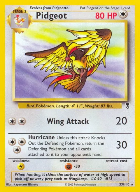 Pidgeot #033/110 Pokémon card from Legendary Collection