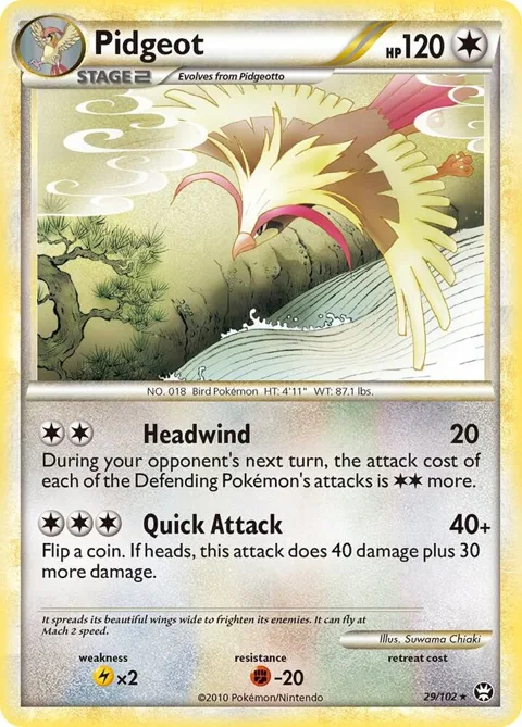 Pidgeot #29/102 Pokémon card from Triumphant