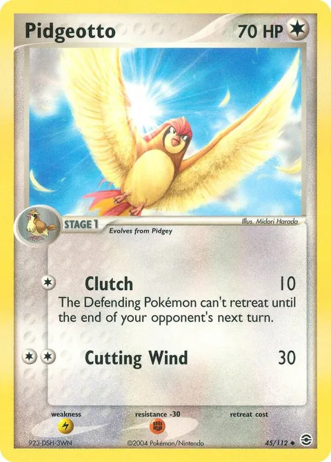 Pidgeotto #45/112 Reverse Holofoil Pokémon card from EX FireRed & LeafGreen