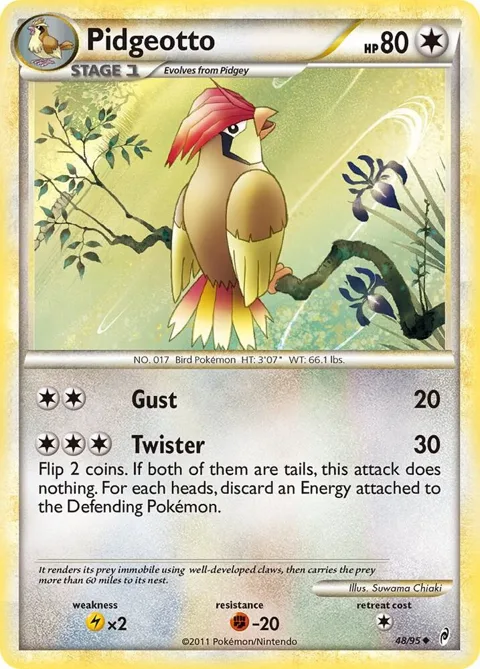Pidgeotto #48/95 Pokémon card from Call of Legends