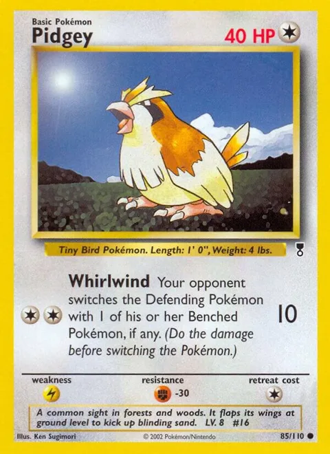 Pidgey #085/110 Pokémon card from Legendary Collection
