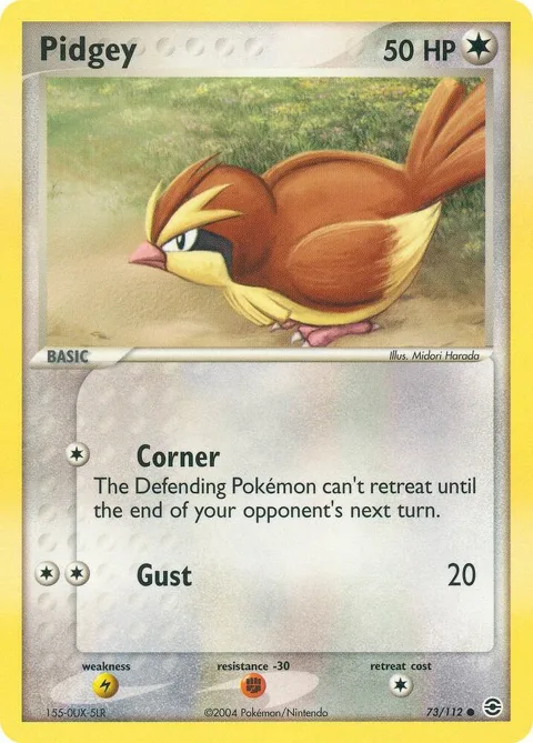Pidgey #73/112 Pokémon card from EX FireRed & LeafGreen