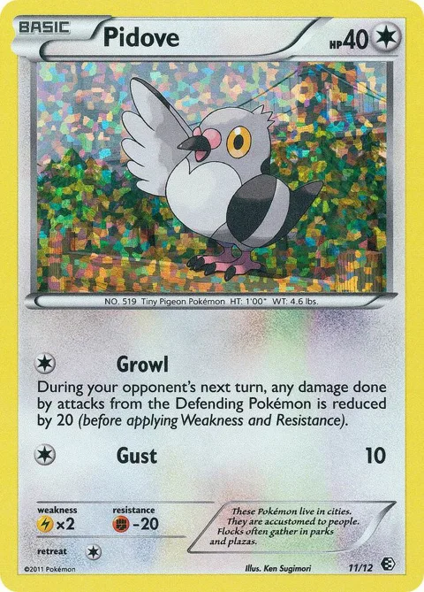 Pidove - 11/12 #011/012 Holofoil Pokémon card from McDonald's Promos 2011