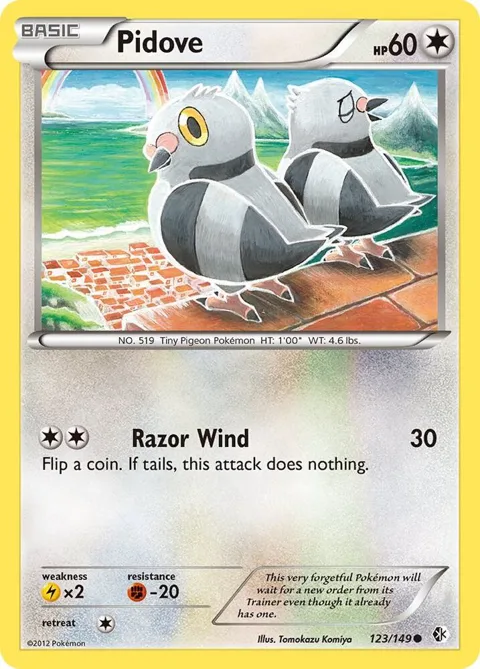 Pidove #123/149 Pokémon card from Boundaries Crossed