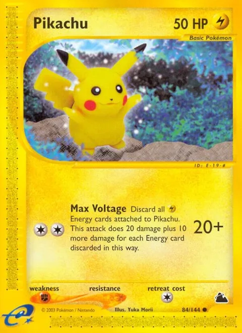Pikachu #084/144 Pokémon card from Skyridge