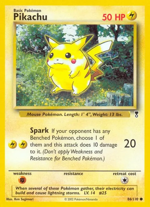Pikachu #086/110 Pokémon card from Legendary Collection