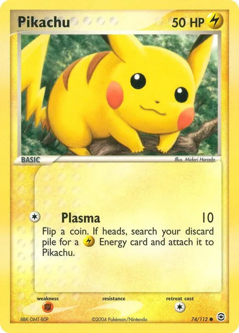 Pikachu #74/112 Pokémon card from EX FireRed & LeafGreen