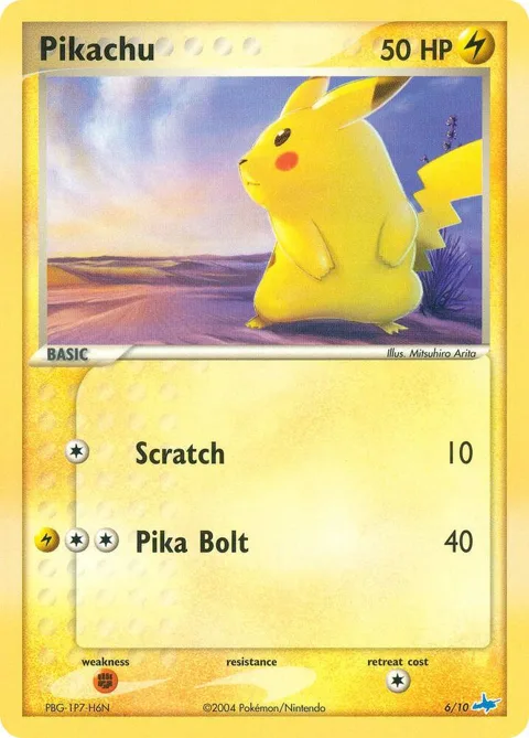 Pikachu #6/10 Pokémon card from EX Trainer Kit 1: Latias & Latios