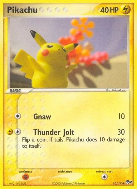 Pikachu #016/017 Pokémon card from POP Series 2