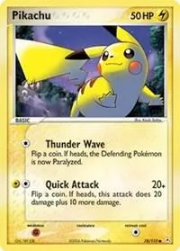 Pikachu #78/110 Pokémon card from EX Holon Phantoms