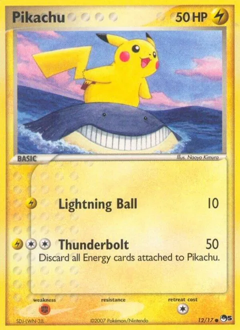 Pikachu #012/017 Holofoil Pokémon card from POP Series 5