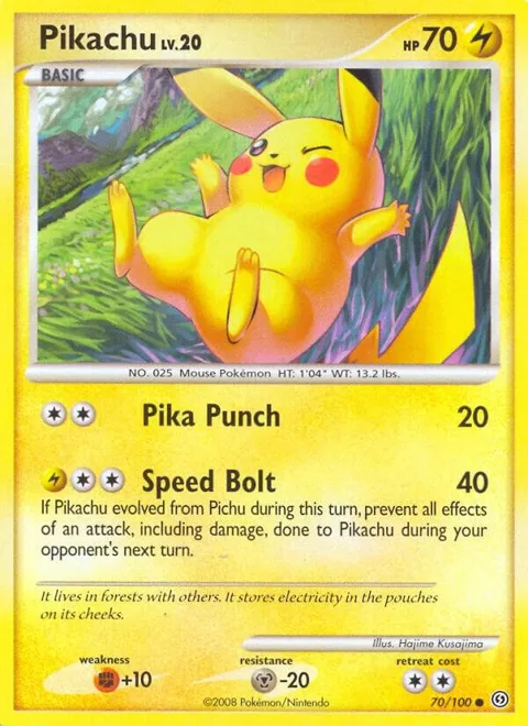Pikachu #70/100 Pokémon card from Stormfront