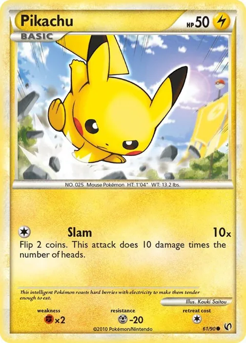 Pikachu #61/90 Pokémon card from Undaunted
