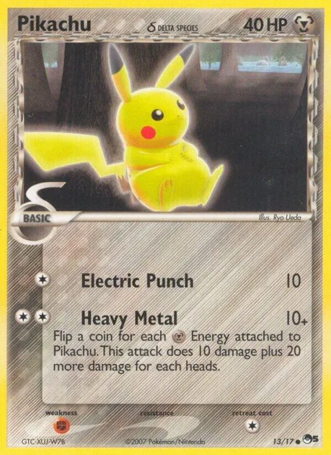 Pikachu Delta Species #013/017 Pokémon card from POP Series 5