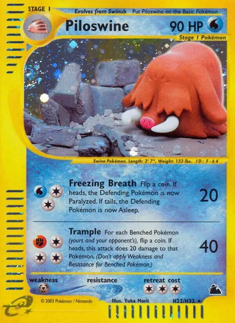 Piloswine H22 #H22/H32 Holofoil Pokémon card from Skyridge