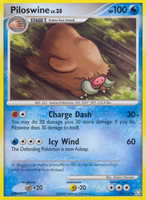 Piloswine #69/146 Pokémon card from Legends Awakened