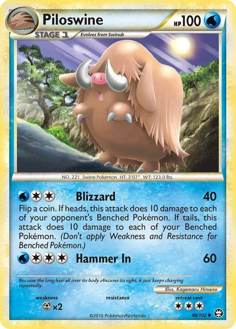 Piloswine #48/102 Pokémon card from Triumphant
