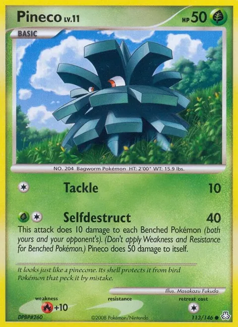 Pineco #113/146 Pokémon card from Legends Awakened