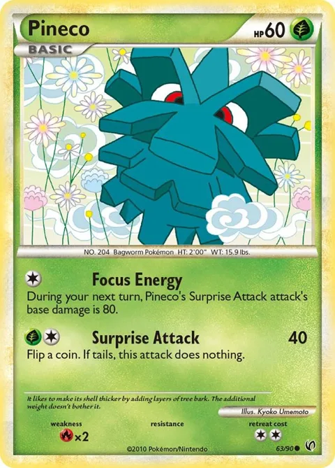 Pineco 63 #63/90 Pokémon card from Undaunted