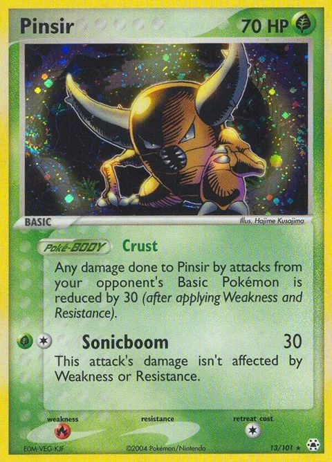 Pinsir #13/101 Reverse Holofoil Pokémon card from EX Hidden Legends