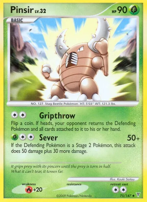 Pinsir #75 Pokémon card from Supreme Victors