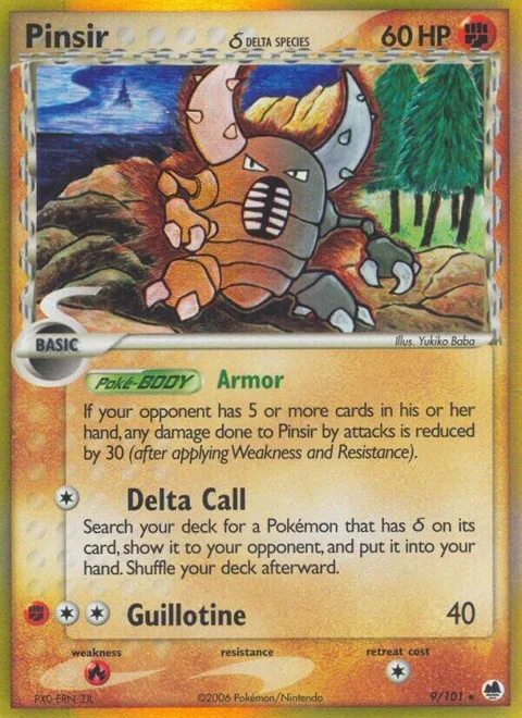Pinsir Delta Species #9/101 Reverse Holofoil Pokémon card from EX Dragon Frontiers