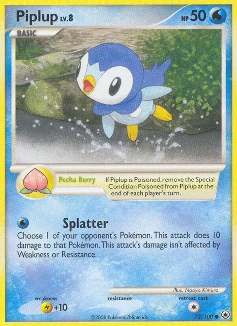 Piplup 72 #72/100 Pokémon card from Majestic Dawn