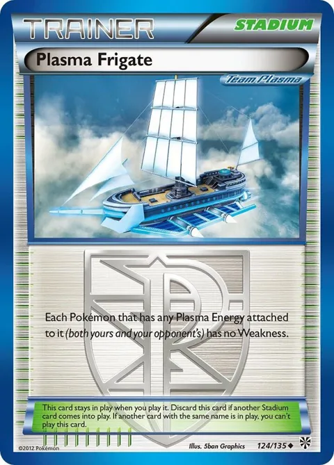 Plasma Frigate Team Plasma #124/135 Reverse Holofoil Pokémon card from Plasma Storm