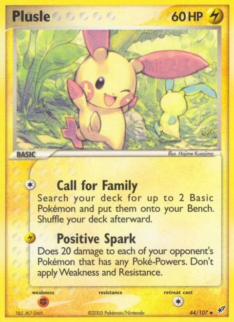 Plusle #44/107 Pokémon card from EX Deoxys