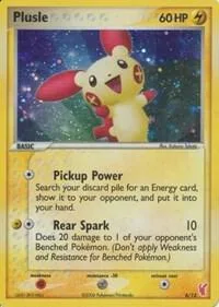 Plusle #6/12 Holofoil Pokémon card from EX Trainer Kit 2: Plusle & Minun