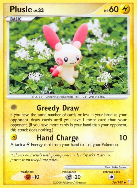 Plusle #76 Pokémon card from Supreme Victors