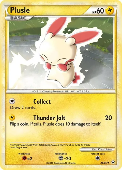 Plusle #36/95 Pokémon card from Unleashed