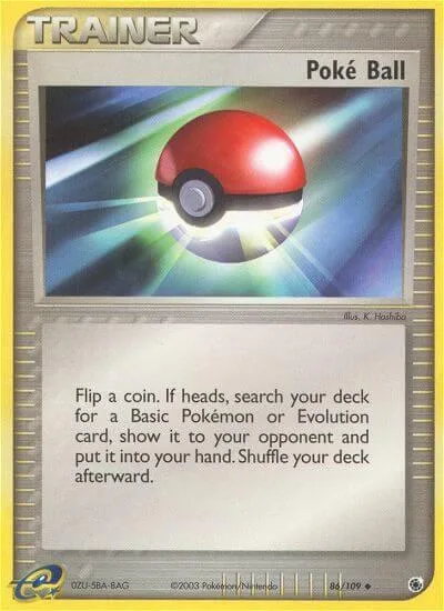 Poke Ball #86/109 Pokémon card from EX Ruby and Sapphire