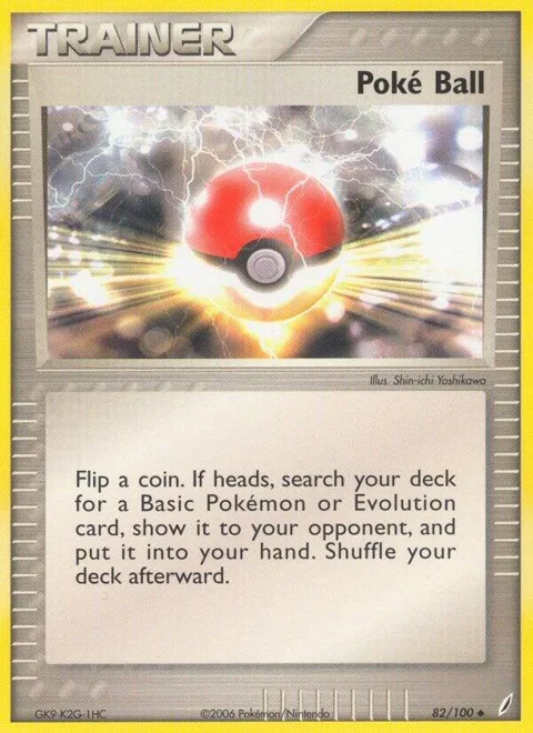 Poke Ball #82/100 Pokémon card from EX Crystal Guardians