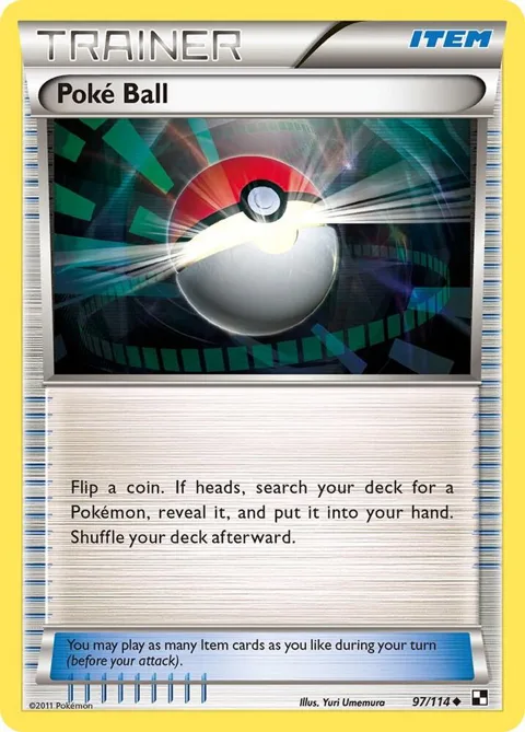 Poke Ball #97/114 Pokémon card from Black and White
