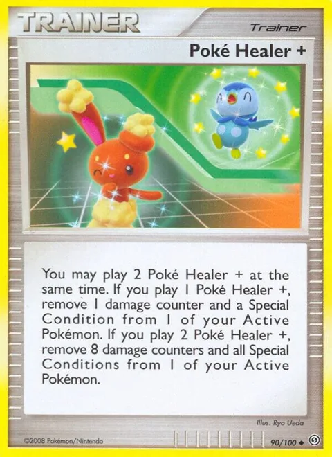 Poke Healer + #90/100 Pokémon card from Stormfront