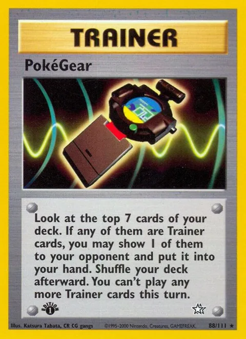 PokeGear #088/111 1st Edition Pokémon card from Neo Genesis