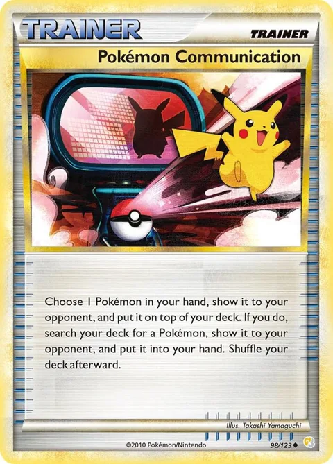 Pokemon Communication #98/123 Pokémon card from HeartGold SoulSilver