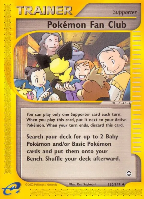 Pokemon Fan Club #130/147 Reverse Holofoil Pokémon card from Aquapolis