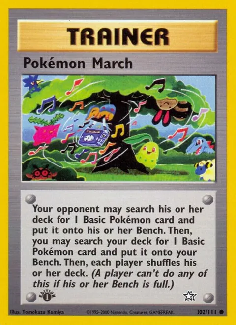 Pokemon March #102/111 1st Edition Pokémon card from Neo Genesis