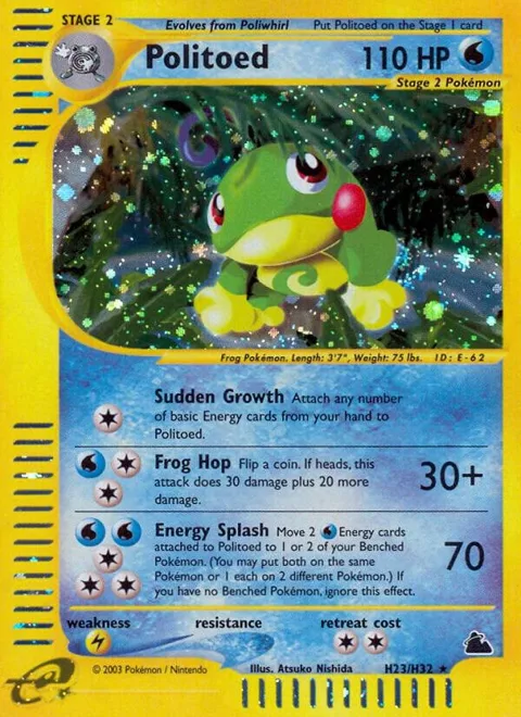 Politoed H23 #H23/H32 Holofoil Pokémon card from Skyridge