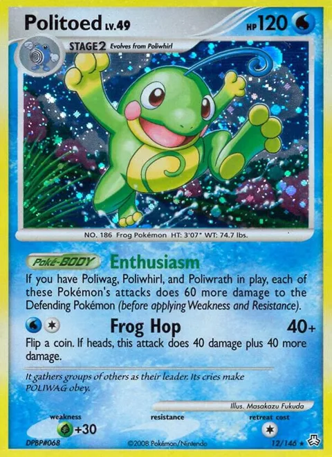 Politoed #12/146 Holofoil Pokémon card from Legends Awakened