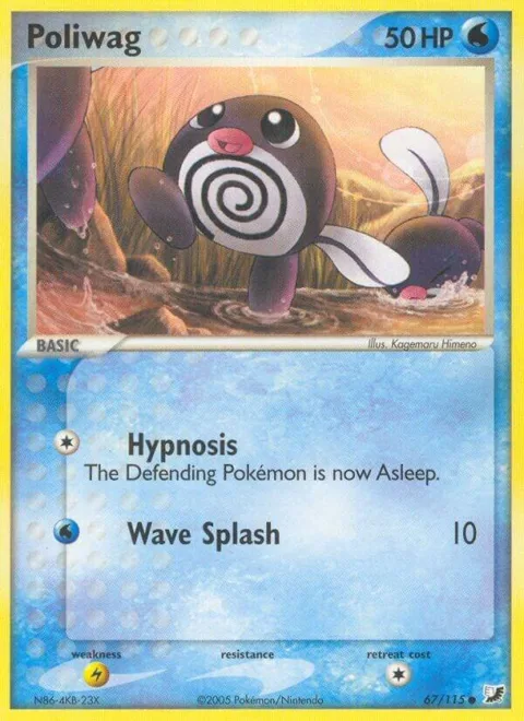 Poliwag #67/115 Pokémon card from EX Unseen Forces