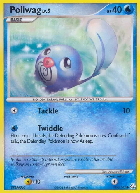 Poliwag #114/146 Reverse Holofoil Pokémon card from Legends Awakened