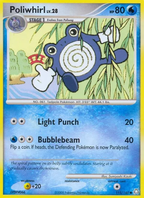 Poliwhirl #115/146 Reverse Holofoil Pokémon card from Legends Awakened