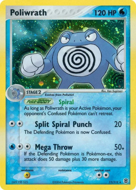 Poliwrath #11/112 Pokémon card from EX FireRed & LeafGreen