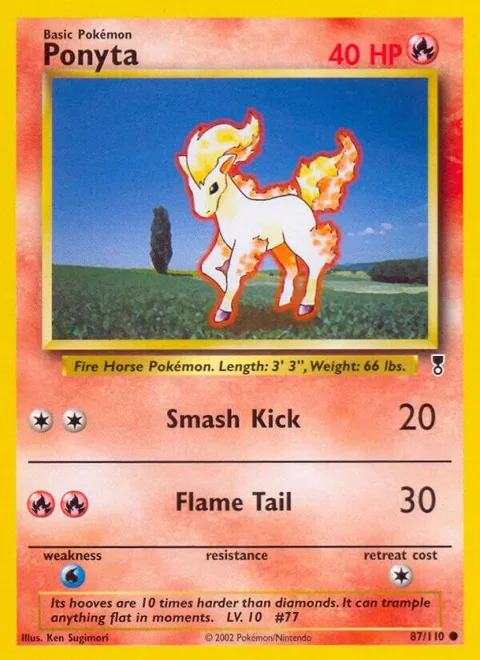 Ponyta #087/110 Reverse Holofoil Pokémon card from Legendary Collection