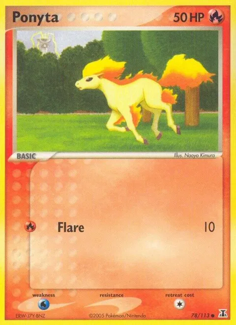 Ponyta #78/113 Reverse Holofoil Pokémon card from EX Delta Species