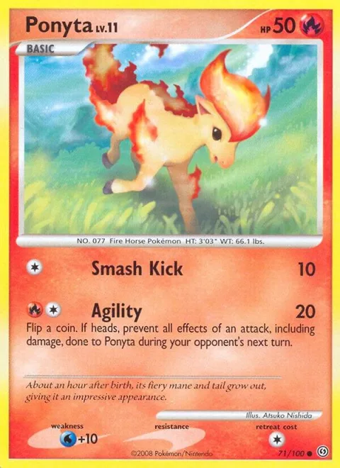 Ponyta #71/100 Pokémon card from Stormfront