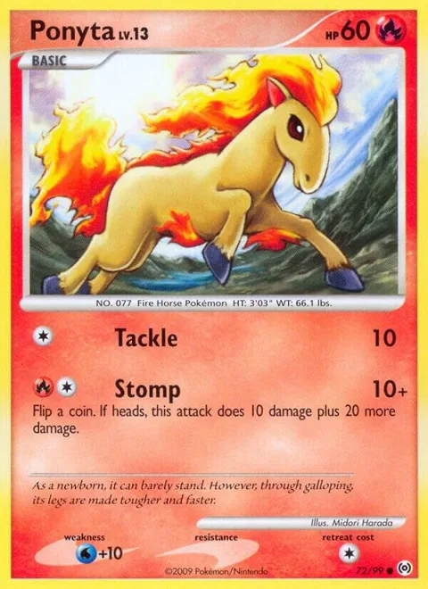 Ponyta 72 #72/99 Pokémon card from Arceus
